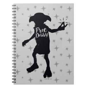 Carnet Harry Potter "Free Dobby" Silhouette Typographie
