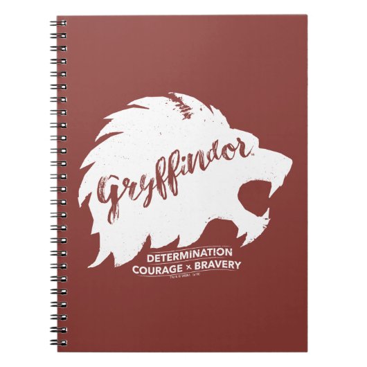 Carnet Harry Potter | GRYFFINDOR™ Typographie de silhouet (Devant)