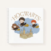 Carnet HARRY POTTER™, Hermione & Ron Fly Over HOGWARTS™ (Devant)