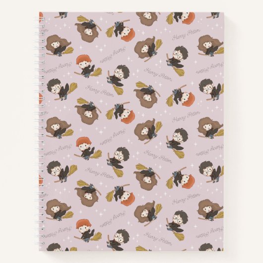 Carnet HARRY POTTER™, Hermione & Ron Flying Motif (Devant)