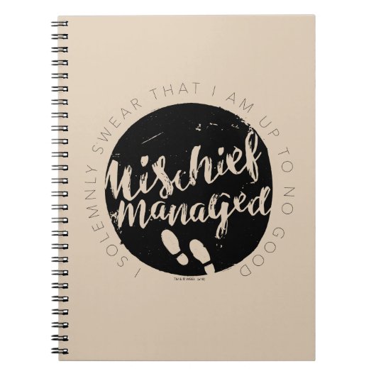 Carnet Harry Potter | Marauder's Map Charms Typographie (Devant)