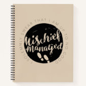 Carnet Harry Potter | Marauder's Map Charms Typographie (Devant)