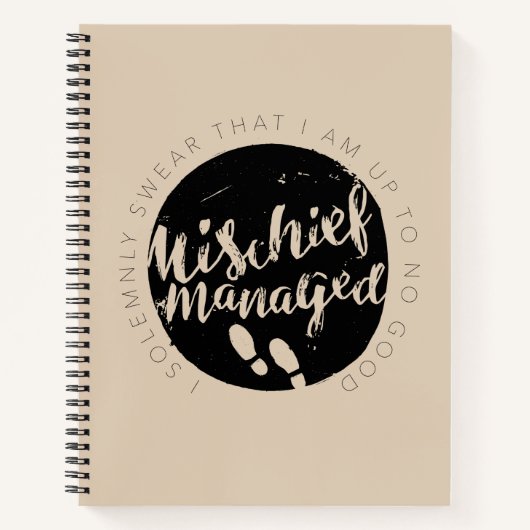 Carnet Harry Potter | Marauder's Map Charms Typographie (Devant)