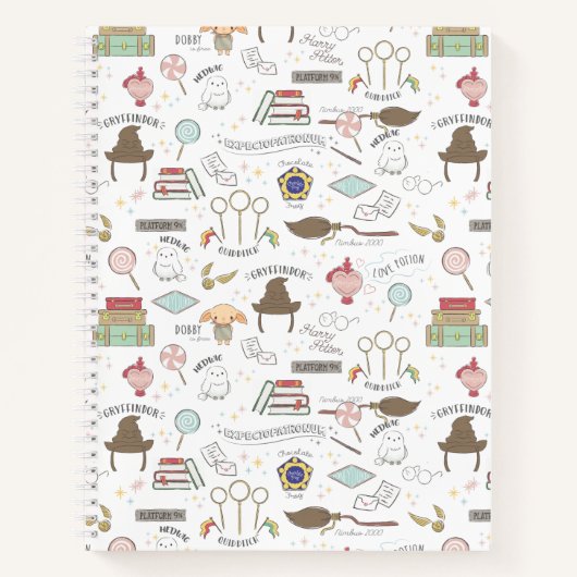 Carnet HARRY POTTER™ Motif Magique Minuscule (Devant)