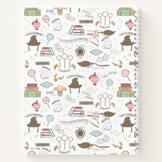 Carnet HARRY POTTER™ Tiny Magic Pattern (Dos)