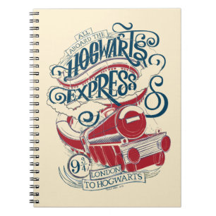 Carnet Harry Potter Typographie du Hogwarts Express