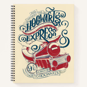 Carnet Harry Potter Typographie Express Hogwarts