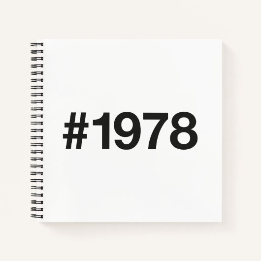 Carnet Hashtag 1978 47 Anniversaire (Devant)