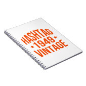 Carnet Hashtag Vintage 1949 (Côté Droit)