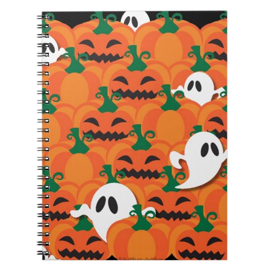 Carnet Haunted Halloween Citrouille Patch Ghosts (Devant)