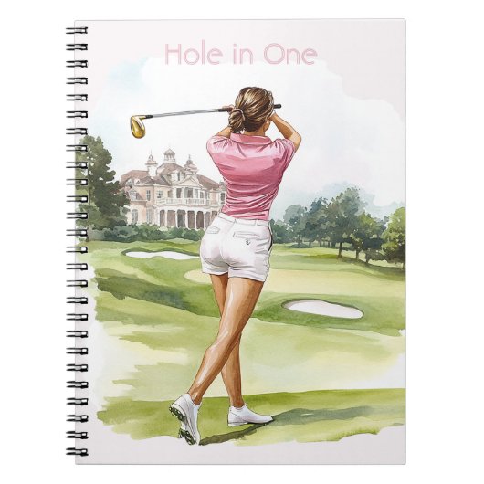 Carnet Haut de golf rose féminin (Devant)