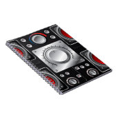 Carnet Haut-parleurs rouges avec amplificateur et boutons (Côté Droit)