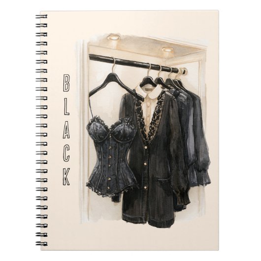 Carnet Hauts corset noir du placard crème (Devant)