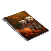 Carnet Havanais chiot automne ravi Citrouille (Côté Droit)