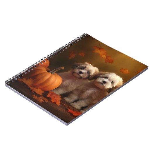 Carnet Havanais chiot automne ravi Citrouille (Côté gauche)