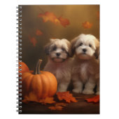 Carnet Havanais chiot automne ravi Citrouille (Devant)