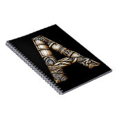 Carnet Hawaïen Polynésien Lettre Aloha Initiale Personnal (Côté Droit)