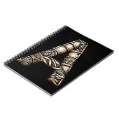 Carnet Hawaïen Polynésien Lettre Aloha Initiale Personnal (Côté gauche)