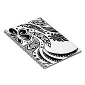 Carnet Hawaïen - Tribale noire et blanche polynésienne (Côté Droit)