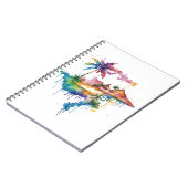 Carnet Hawaii design avec des plaques colorées (Côté gauche)