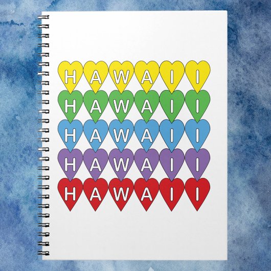Carnet Hawaii Hearts Rainbow