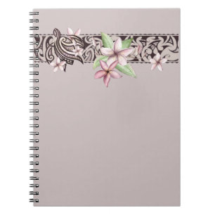 Carnet Hawaiian Honu and Plumeria Notebook