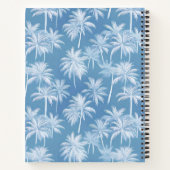 Carnet Hawaiian Palm Tree Silhouette Motif Blue ID1093 (Dos)