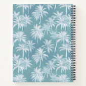 Carnet Hawaiian Palm Tree Silhouette Motif Turquoise ID10 (Dos)