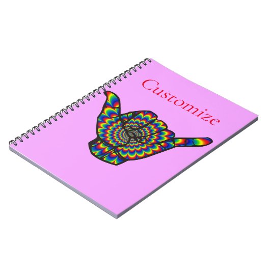 Carnet Hawaiian Shaka Psychedelic Thunder_Cove (Côté gauche)