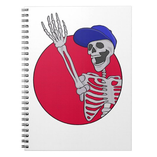 Carnet Hé les amis Squelette cool et drôle (Devant)