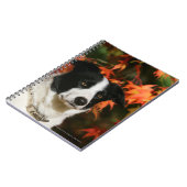 Carnet Headshot d'automne de border collie (Côté gauche)