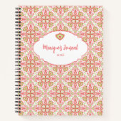 Carnet Heart Pattern Notebook – Customize Interior Pages (Devant)