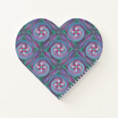 Carnet Heart-Shaped “Lemurian Ley Lines” Spiral Notebook (Dos)