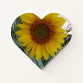 Carnet Heart Shaped Notebook with Bright Sunflower Cover (Dos)