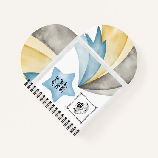 Carnet Heart Shaped Personalized Notebook (Devant)