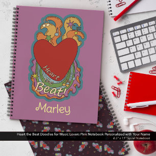 Carnet Heart the Beat : Gribouillages pour amateurs de mu