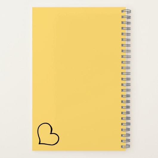 Carnet Heart Your Name Script Custom Gift Notebook (Verso)