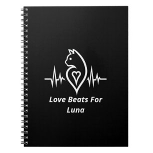 Carnet Heartbeat Chat - Personnalisé Pet Love