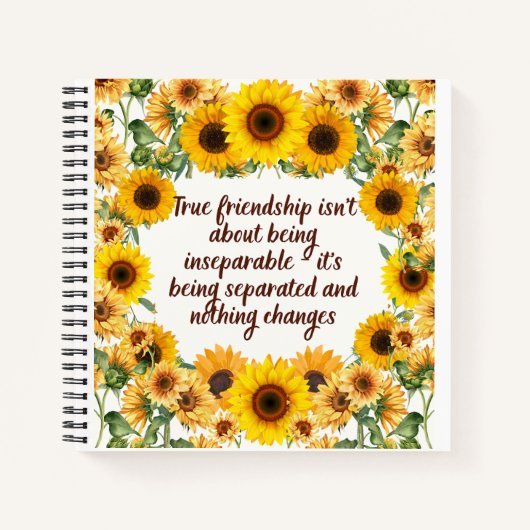 Carnet Heartfelt Bestie Quote Spiral Notebook (Devant)