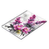 Carnet Heather - Fleurs aquarelle (Côté gauche)