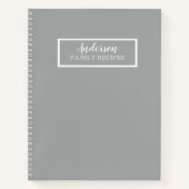 Carnet Heather Grey Solid Color Personnaliser It (Devant)