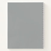 Carnet Heather Grey Solid Color Personnaliser It (Dos)
