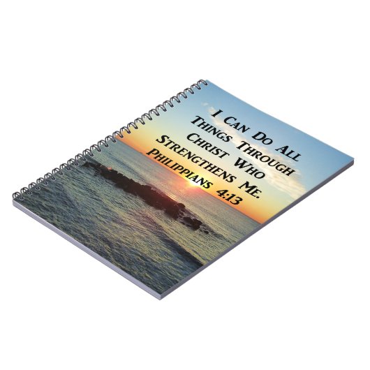 CARNET HEAVENLY PHILIPPIANS 4:13 SCRIPTURE DESIGN (Côté gauche)