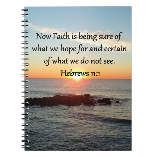 CARNET HÉBREWS 11:1 PHOTO DESIGN (Devant)