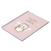 Carnet Hedgehog Fairy with Flowers (Côté gauche)