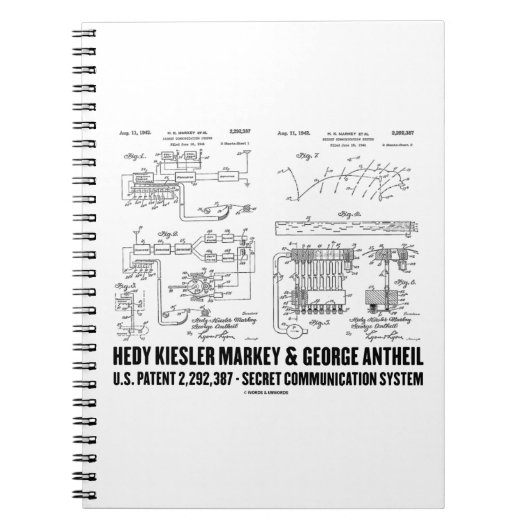 Carnet Hedy Kiesler Markey G. Antheil US Patent 2292387 (Devant)