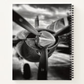 Carnet Hélice d'avion Noir et Blanc (Dos)