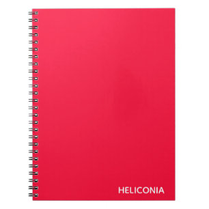 Carnet Heliconia rouge nom couleur