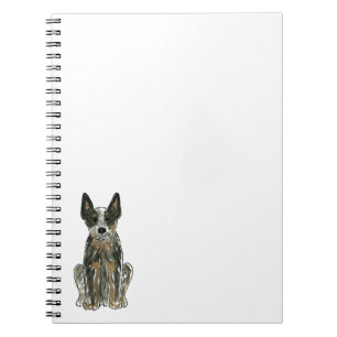 Carnet Hélicoptère bleu de chien de bétail australien