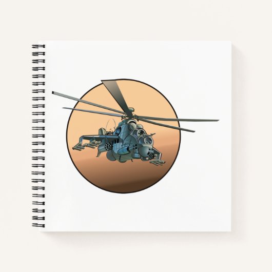 Carnet Hélicoptère de dessin (Devant)